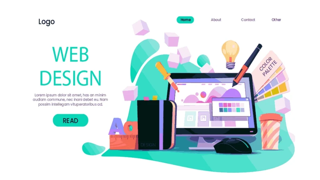 Website designing beautifull illustration