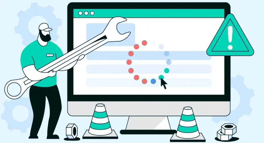Website maintenance illustration